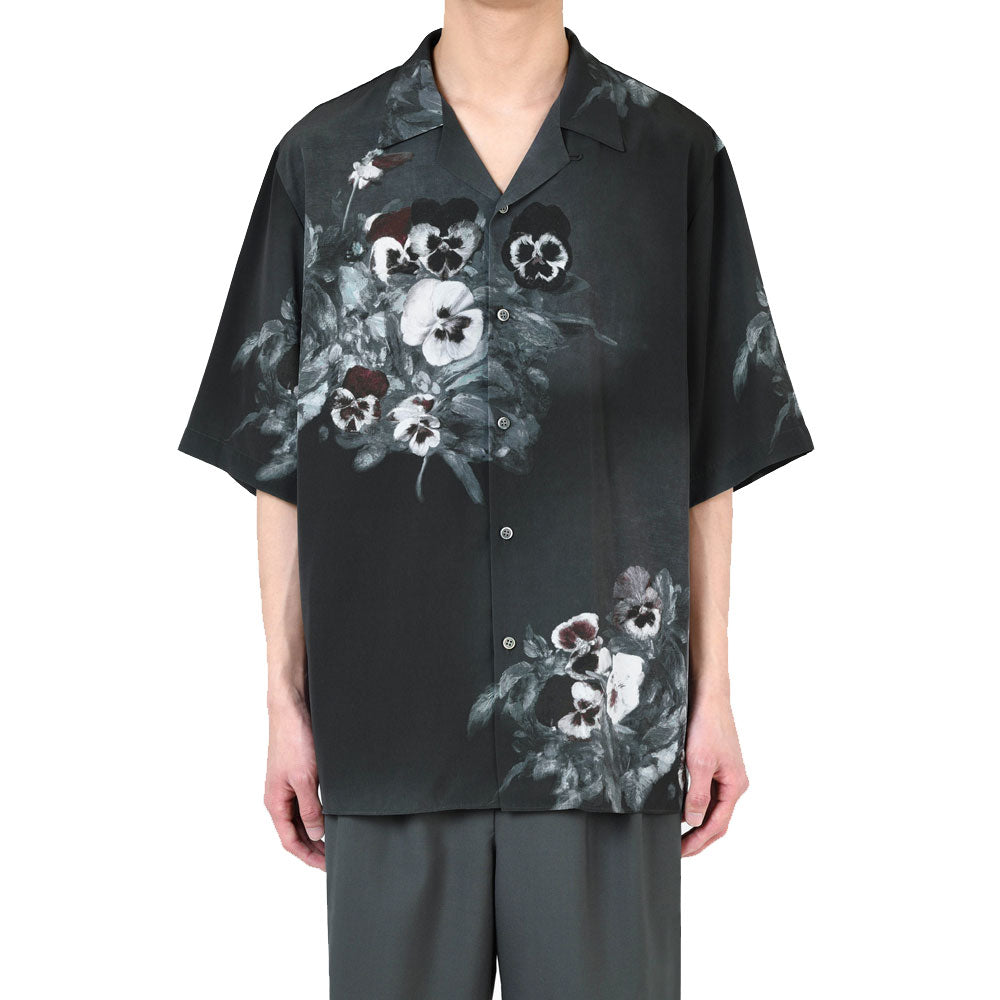 DECHINE OPEN COLLAR S/S SHIRT INKJET (PANSY)