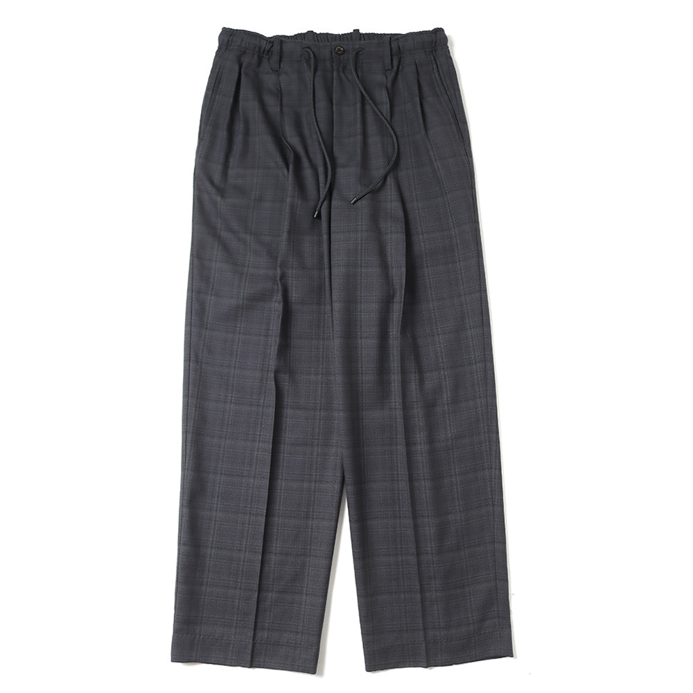 MARKAWARE(マーカウェア) - DOUBLE PLEATED EASY TROUSERS ORGANIC WOOL CHECK VIYELLA  – Area