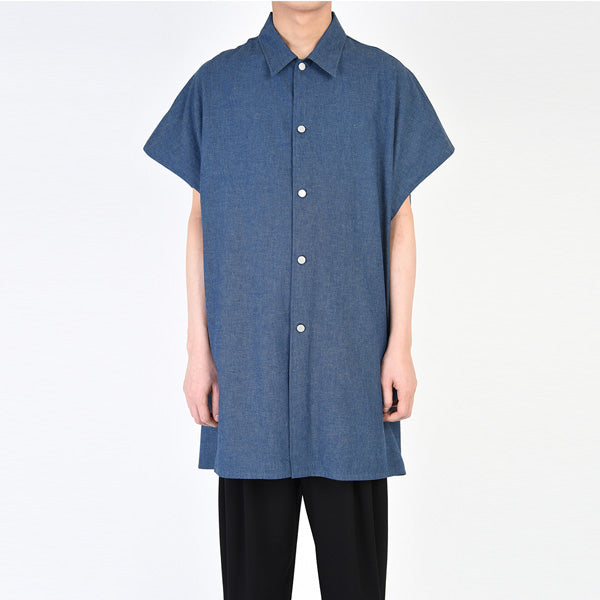 DUNGAREE BIG FRENCH SLEEVE SHIRT - LAD MUSICIAN 「Area」