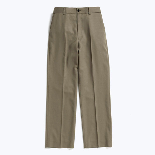 STRAIGHT FIT TROUSERS ORGANIC WOOL TROPICAL - MARKAWARE 「Area」