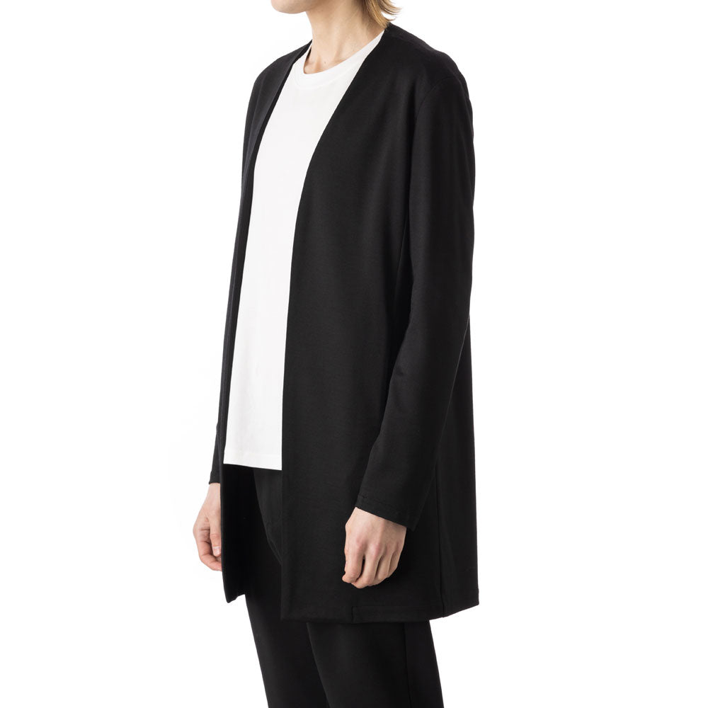 WO/NY SMOOTH COLLARLESS LONG CARDIGAN