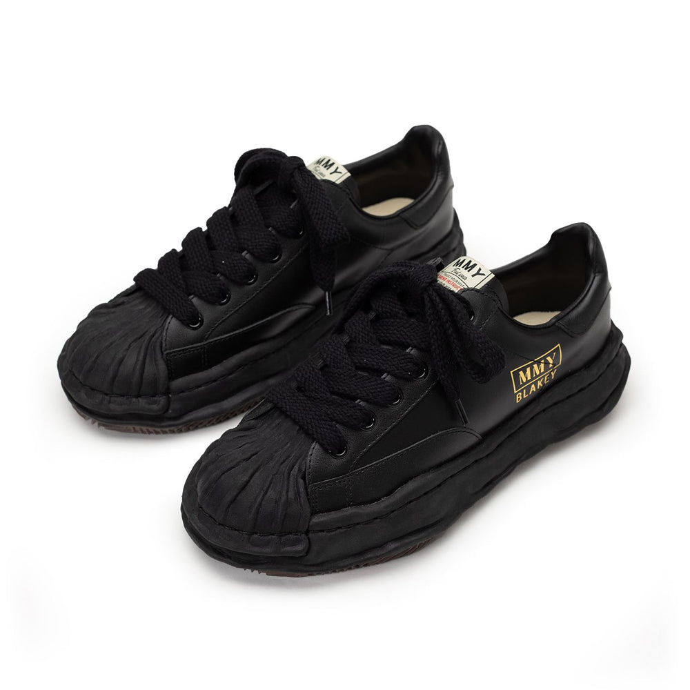 (BLAKEY) OG Sole Leather Low-top Sneaker BLACKxBLACK