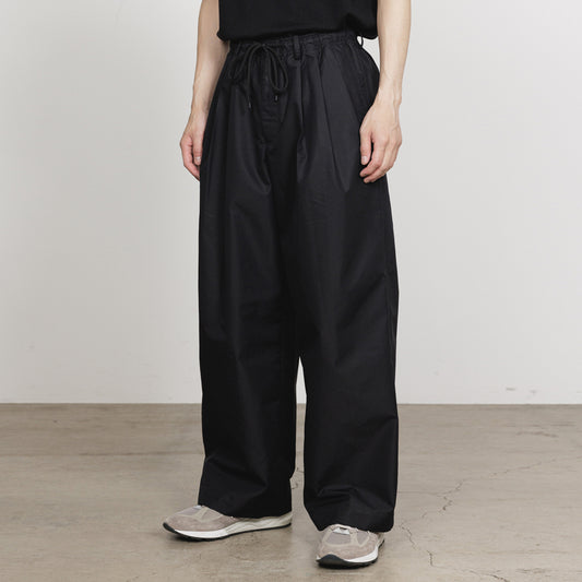  TRIPLE PLEATED EASY TROUSERS GIZA COTTON x RECYCLE POLYESTER  