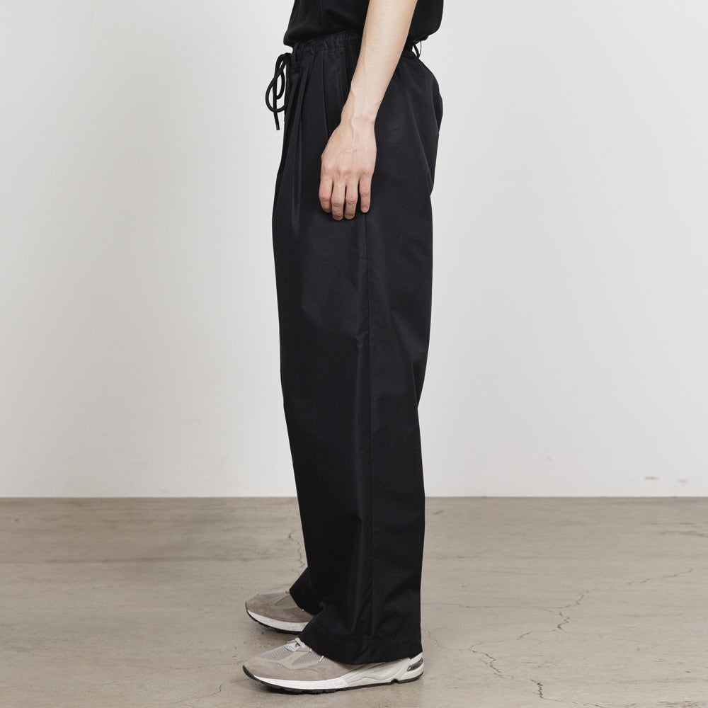 TRIPLE PLEATED EASY TROUSERS GIZA COTTON x RECYCLE POLYESTER