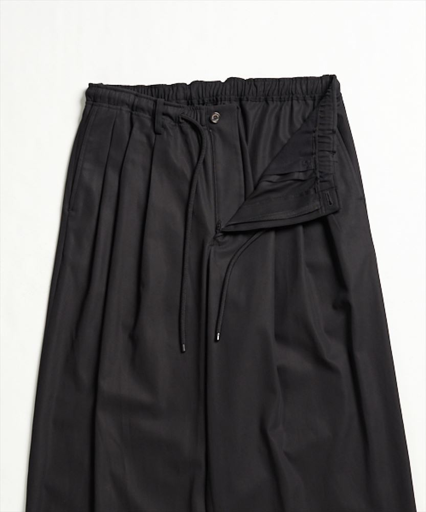 TRIPLE PLEATED EASY TROUSERS ORGANIC GIZA VOILE YARN TWILL