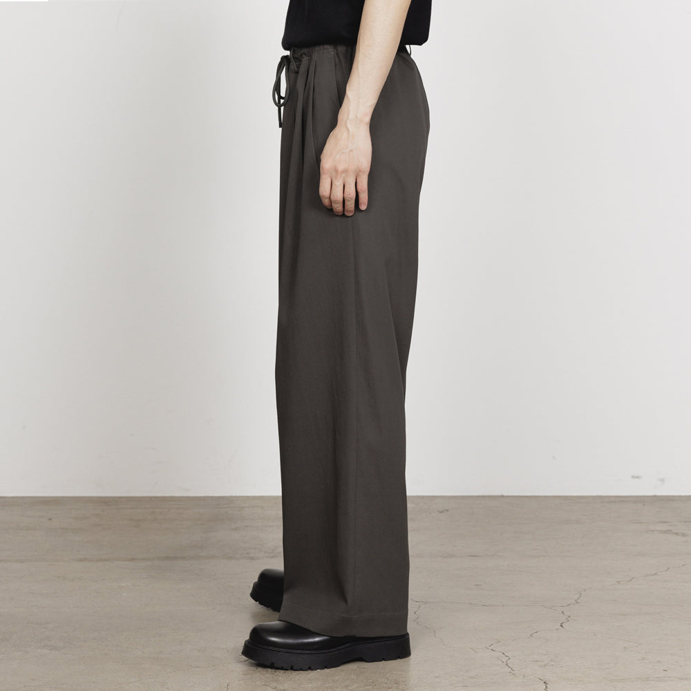 TRIPLE PLEATED EASY TROUSERS ORGANIC GIZA VOILE YARN TWILL