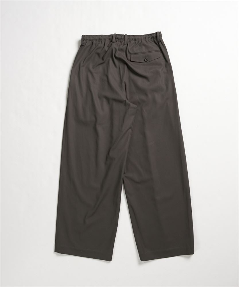 TRIPLE PLEATED EASY TROUSERS ORGANIC GIZA VOILE YARN TWILL