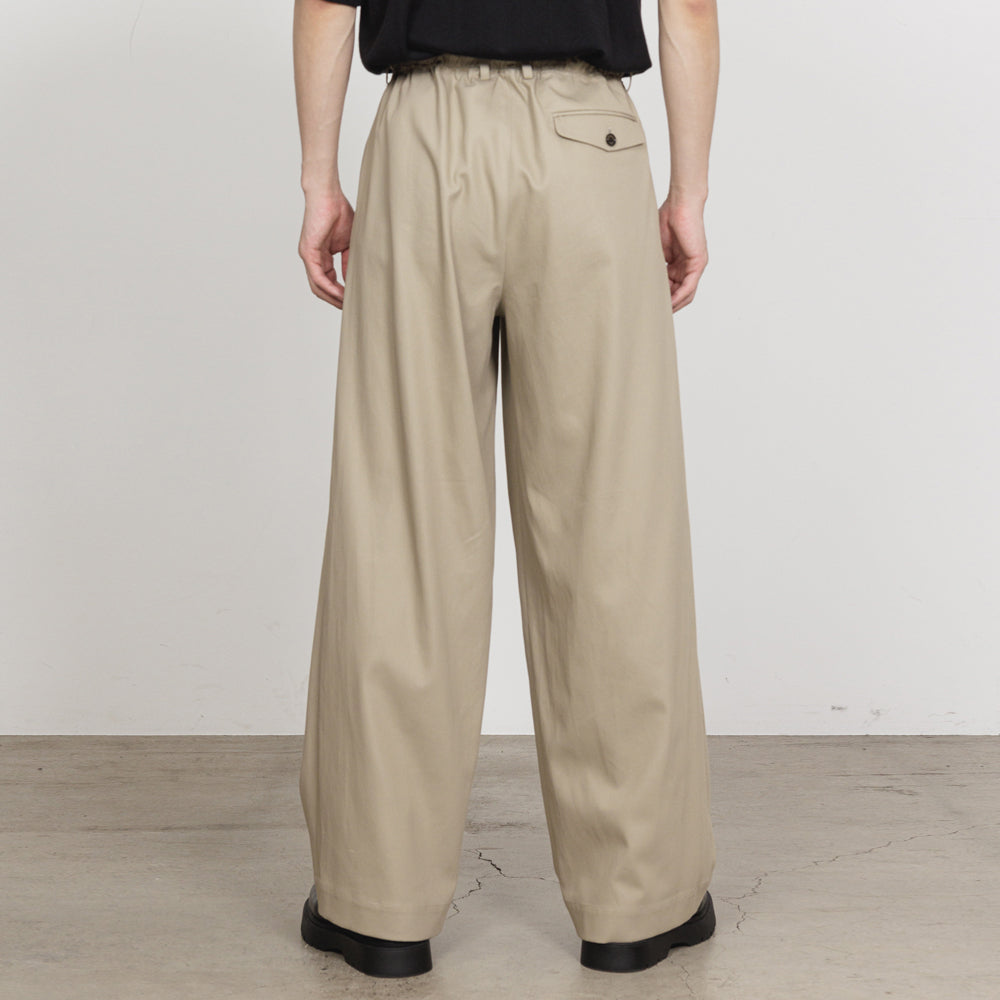 TRIPLE PLEATED EASY TROUSERS ORGANIC GIZA VOILE YARN TWILL