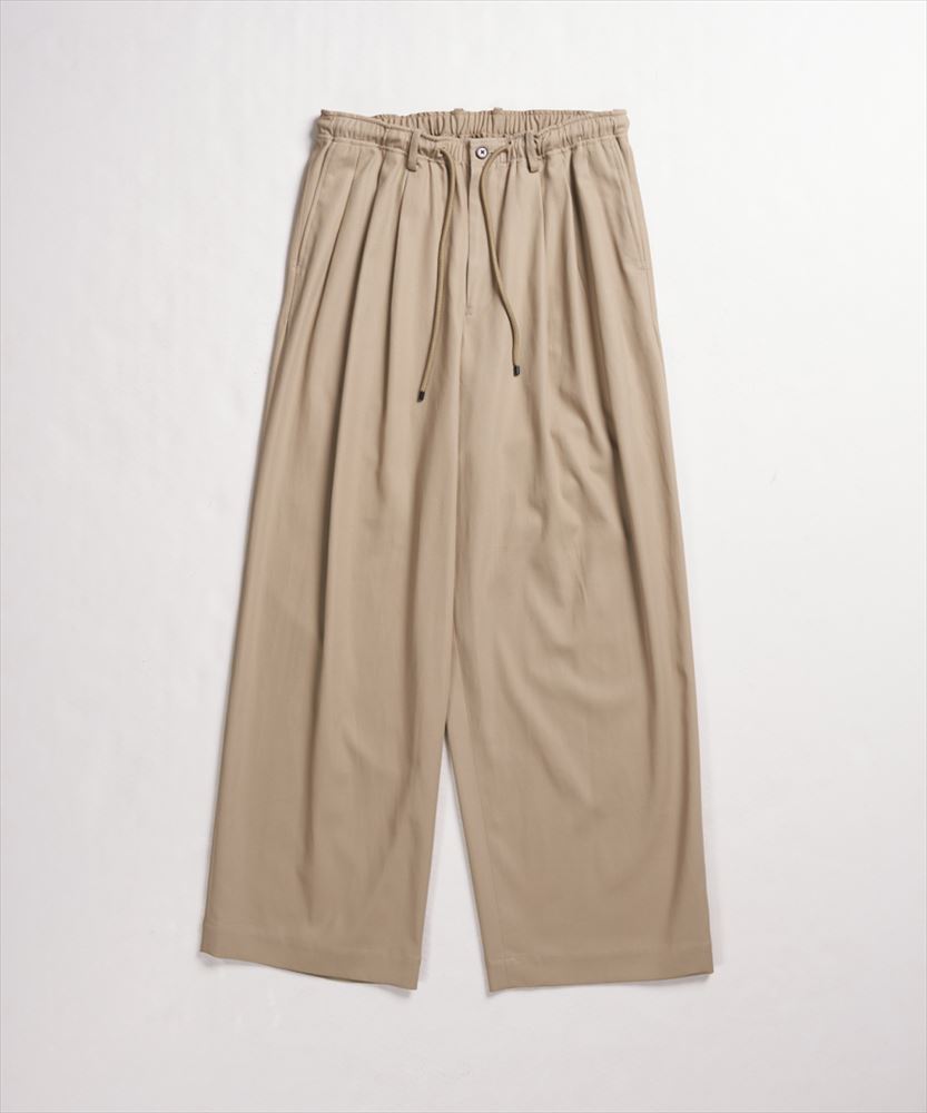 TRIPLE PLEATED EASY TROUSERS ORGANIC GIZA VOILE YARN TWILL