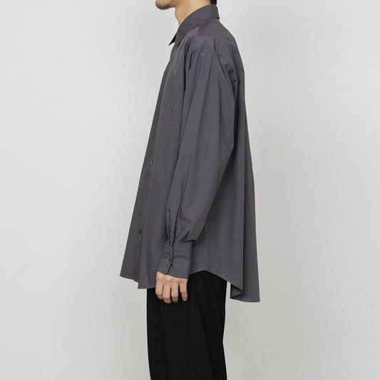  COMFORT FIT SHIRT ORGANIC GIZA TYPEWRITER CLOTH (CHARCOAL)  