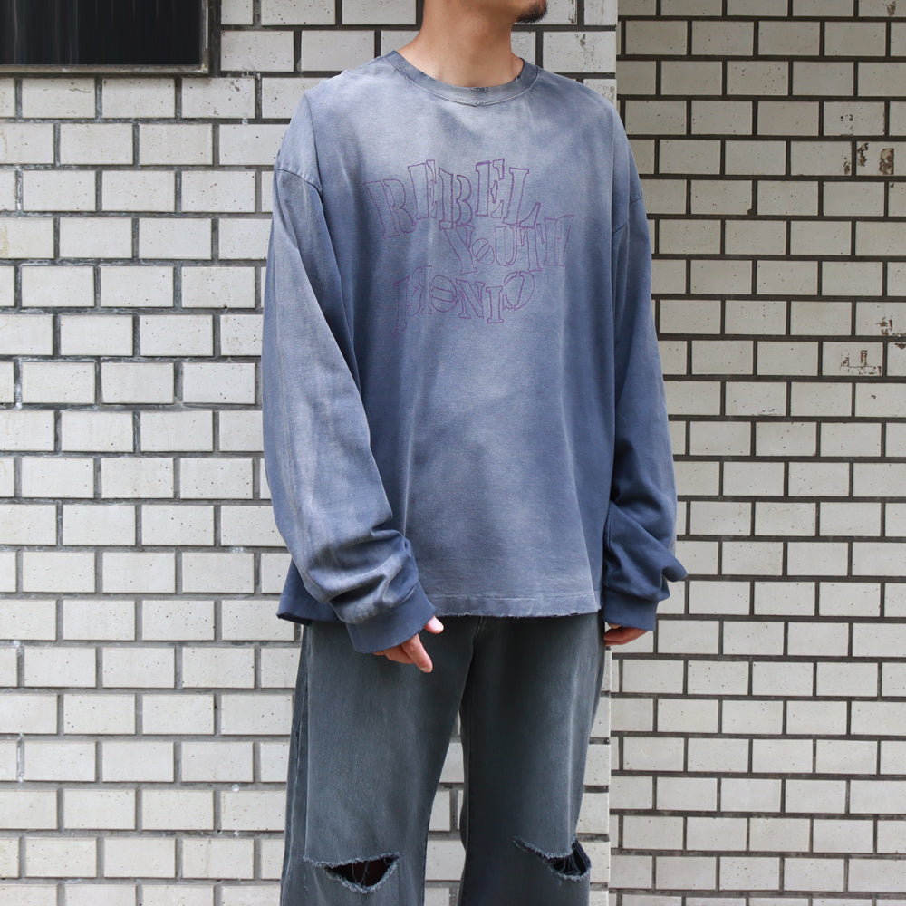 CRAYON Breached L/S Tee (NAVY)