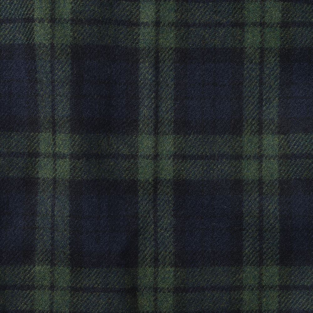 HYPER BIG TARTAN WOOL DRAPE MILITARY WORK SHIRTS