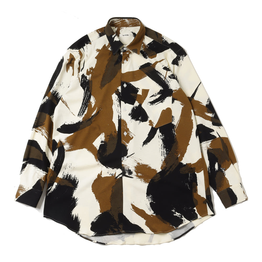 BRUSHED PRINT JERSEY L/S REGULAR SHIRTS