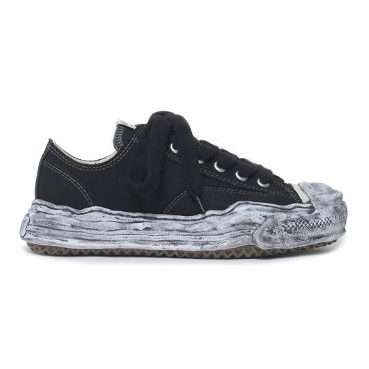  (HANK) OG Sole Canvas Garment dye Low-top Sneaker BLACK  