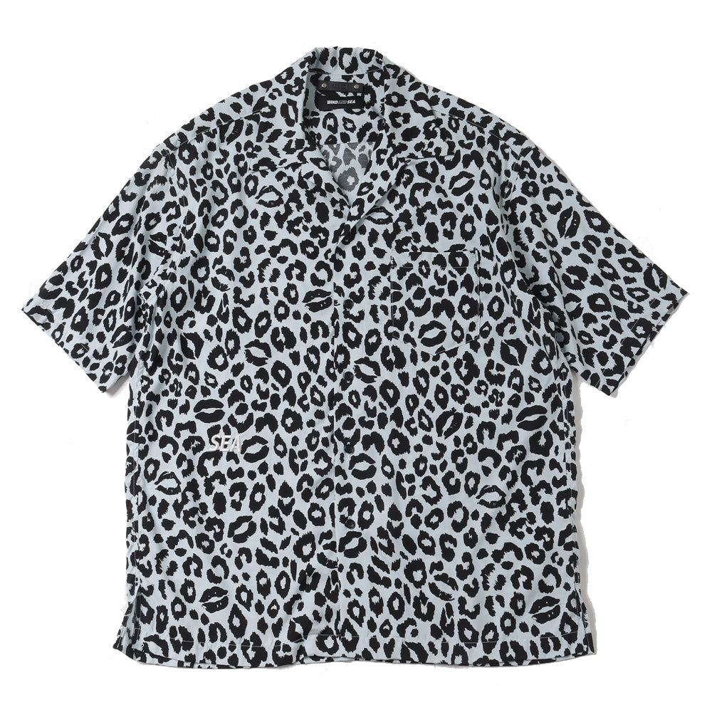 WDS × MINEDENIM Lips Leopard Print Open Collar SH