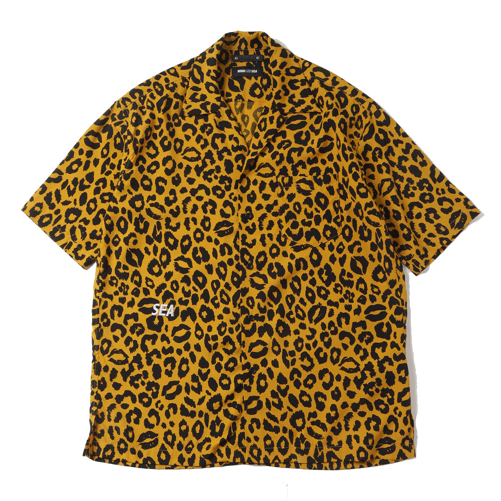 WDS × MINEDENIM Lips Leopard Print Open Collar SH