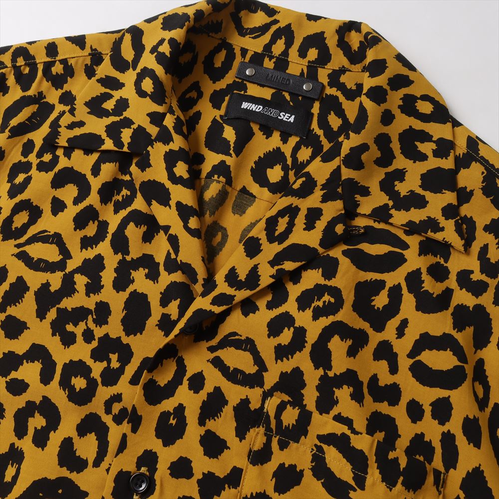 WDS × MINEDENIM Lips Leopard Print Open Collar SH