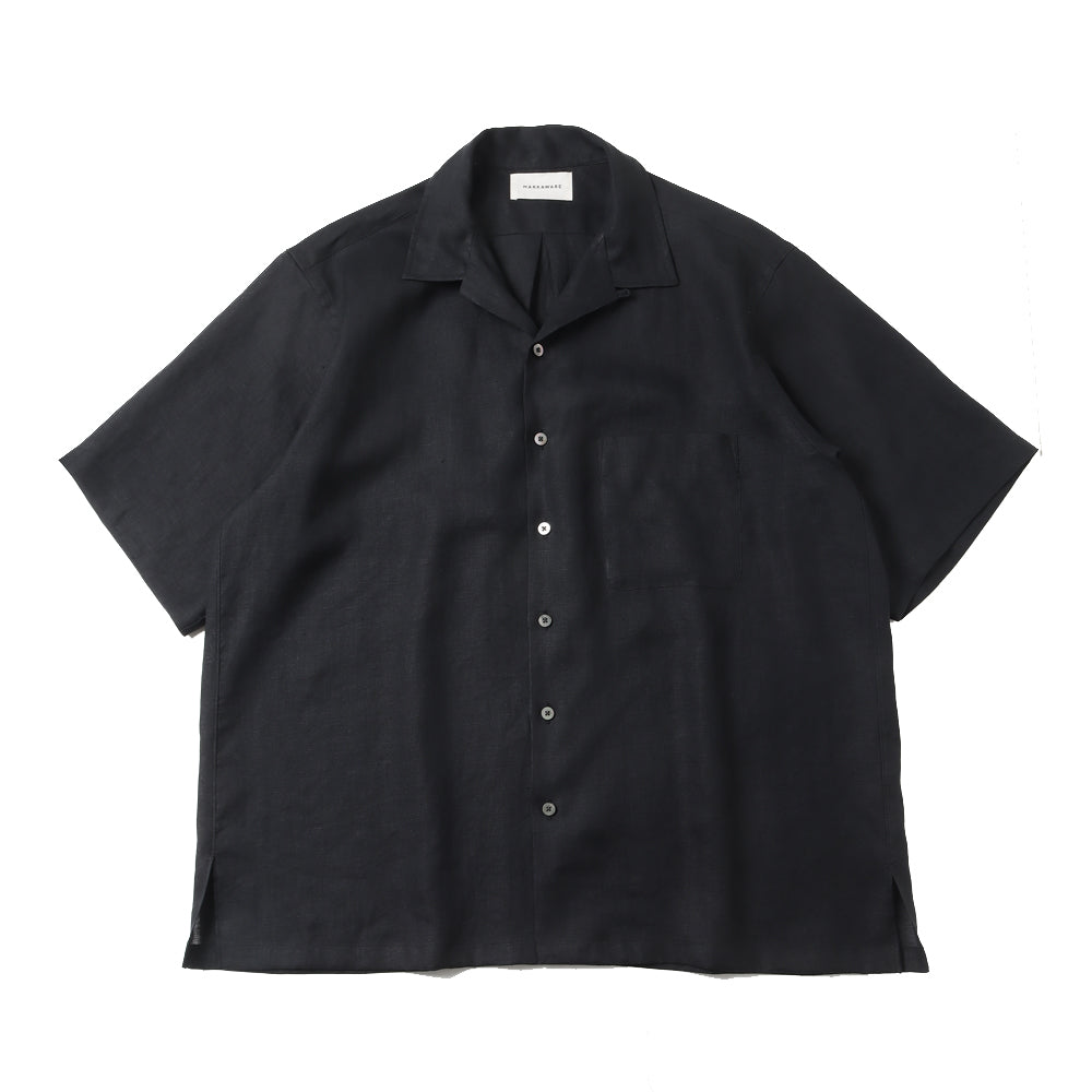 OPEN COLLAR WIDE SHIRT S/S HEMP