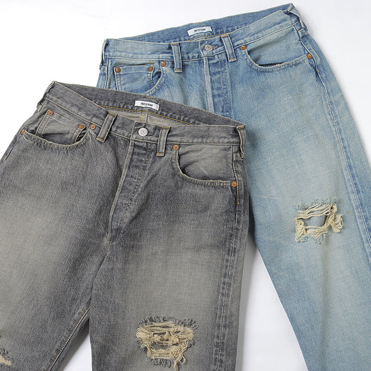  VINTAGE WASHED 1953XX GRUNGE SHUTTLE DENIM TROUSERS  