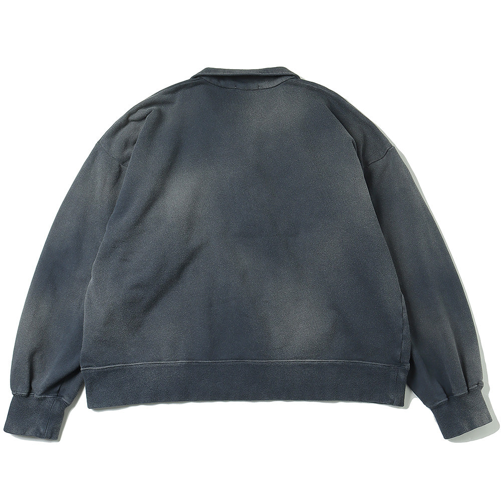 VINTAGE FADE HALF ZIP COLLAR SWEAT SHIRT