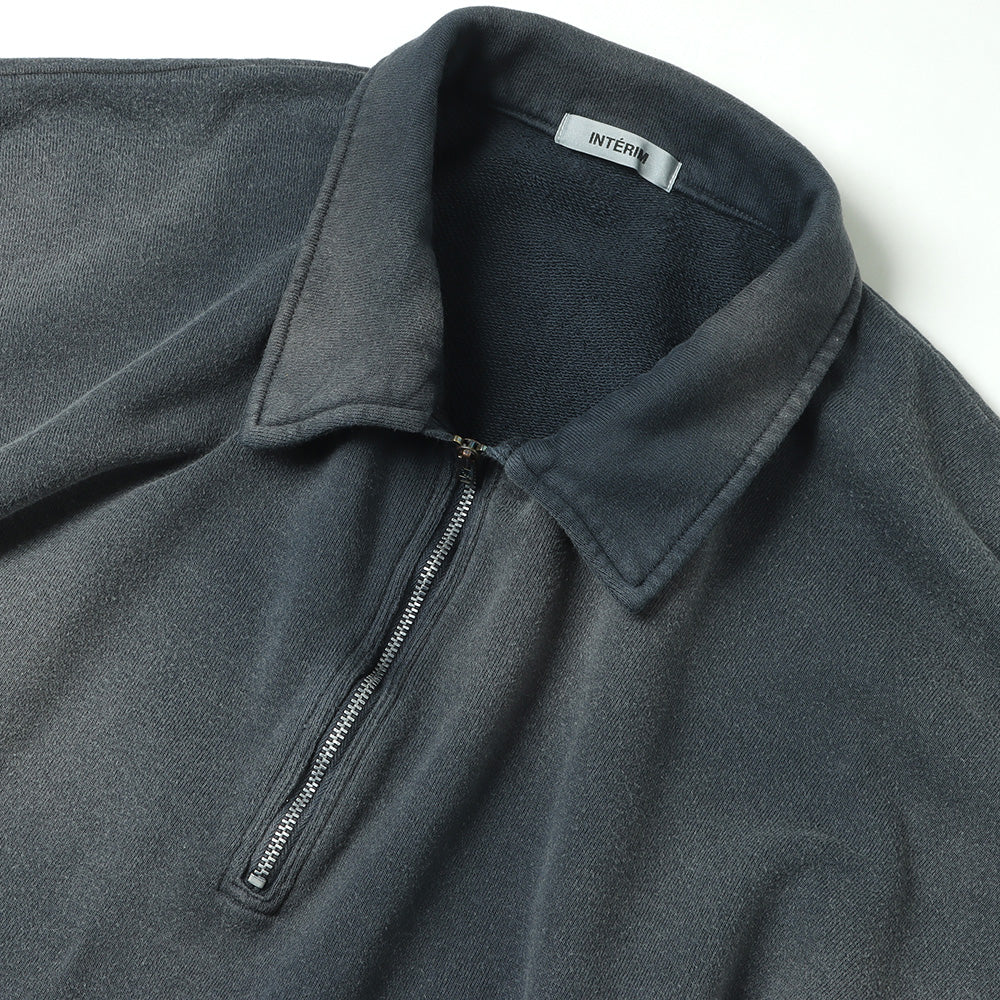 VINTAGE FADE HALF ZIP COLLAR SWEAT SHIRT