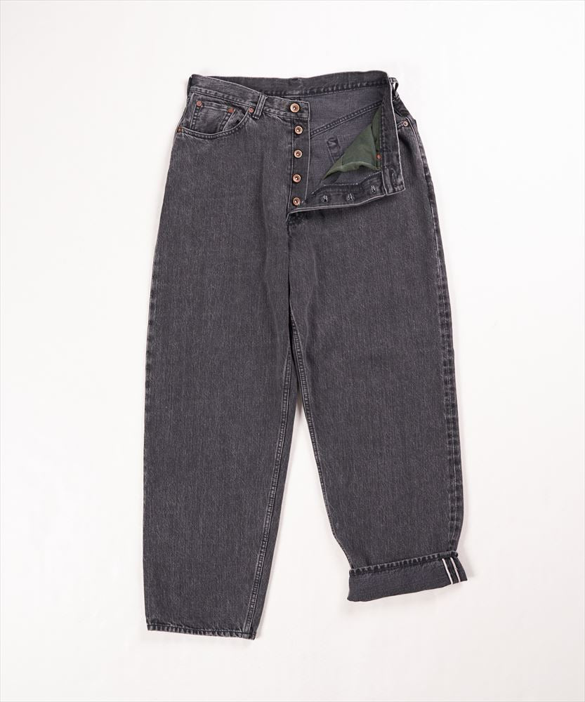 COCOON FIT JEANS ORGANIC COTTON 13.5oz SELVEDGE DENIM (FADED BLACK)