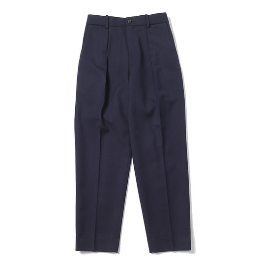  FRONT PLEATS PEGTOP TROUSERS ORGANIC WOOL SURVIVAL CLOTH  