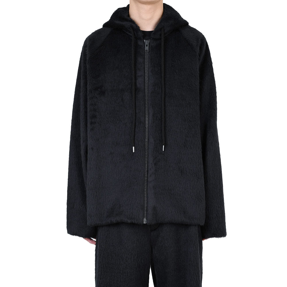 SHAGGY SWEAT ZIP UP PARKA