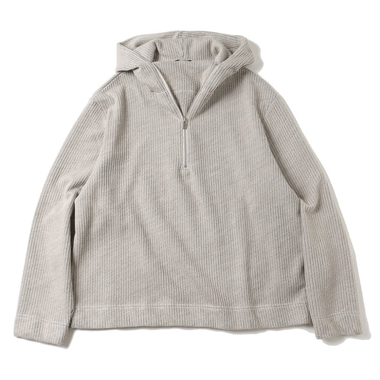  WO/PE QUARTER GAUGE KNIT HOODED PULLOVER SHIRT  