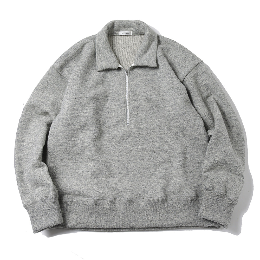 HYPER BIG SUPER HEAVY WOOL 50s HALF ZIP SWEAT SHIRT