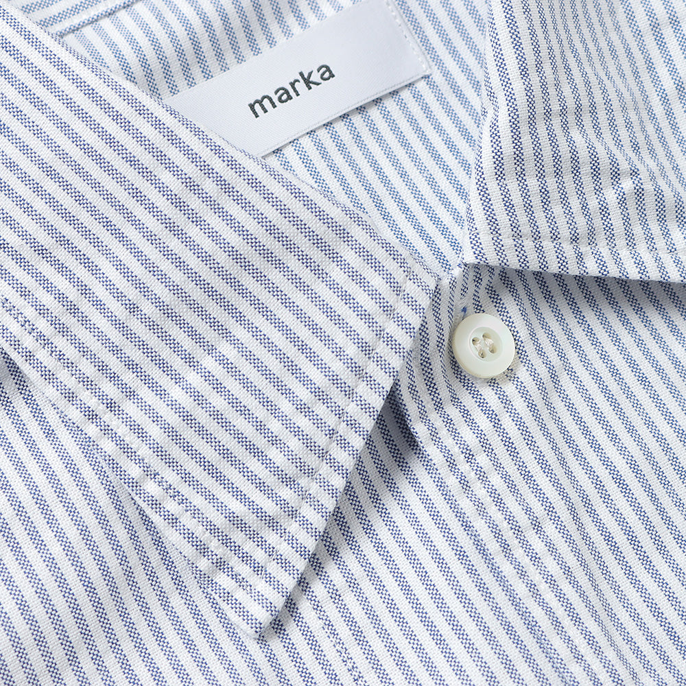 WORK SHIRT S/S ORGANIC COTTON OXFORD STRIPE