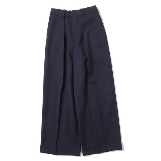  PLEATED WIDE TROUSERS ORGANIC WOOL SURVIVAL CLOTH  