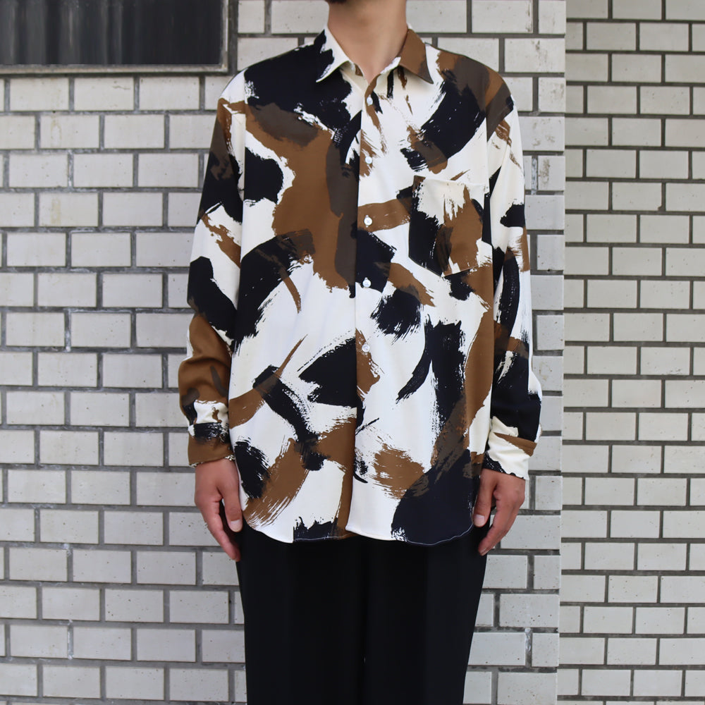 BRUSHED PRINT JERSEY L/S REGULAR SHIRTS