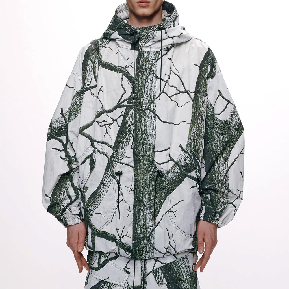 SNOW PARKA RECYCLE NYLON TUSSER (REAL TREE CAMO)