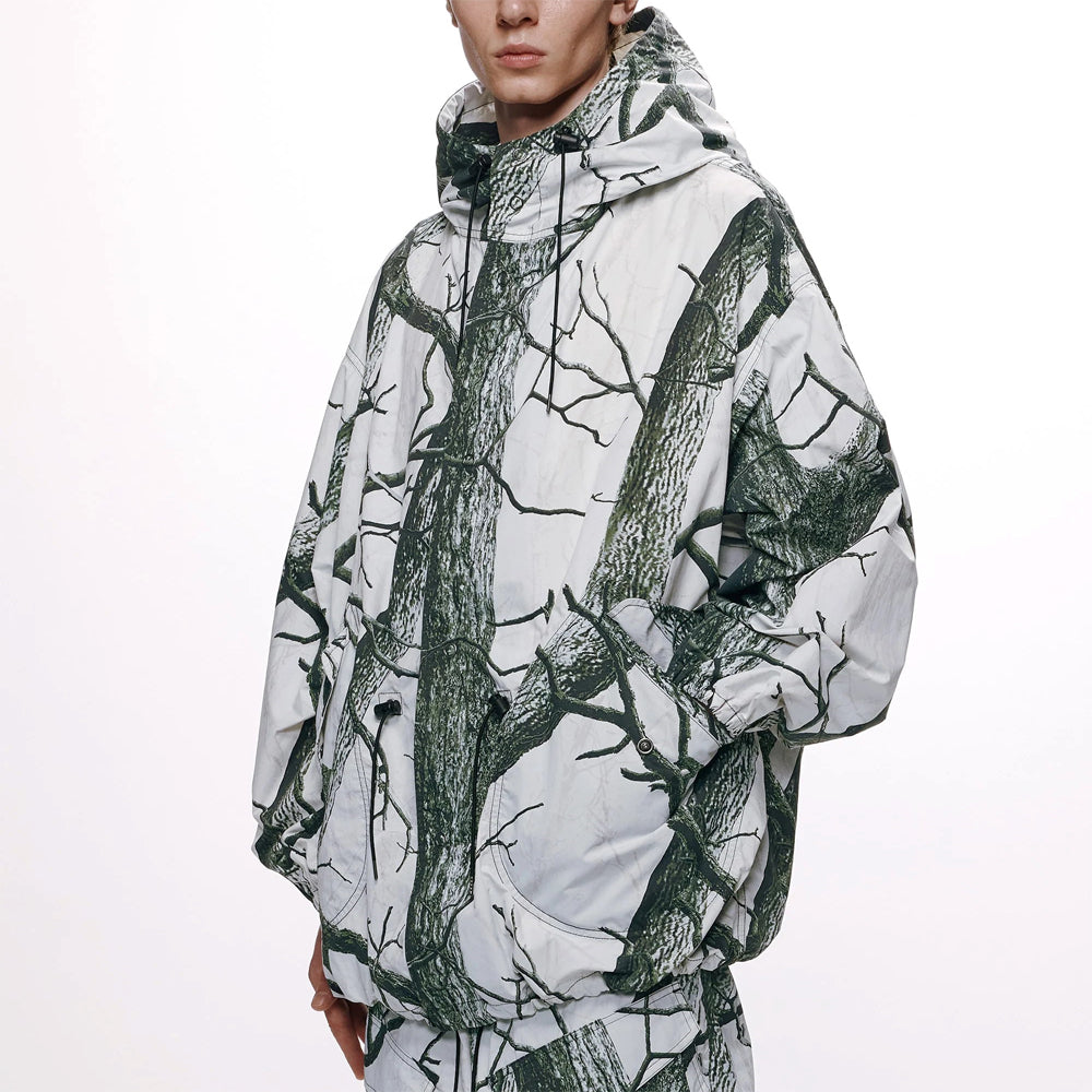 SNOW PARKA RECYCLE NYLON TUSSER (REAL TREE CAMO)