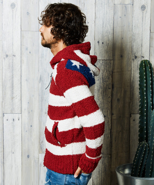 SHAGGY BOA US FLAG KNIT PARKA