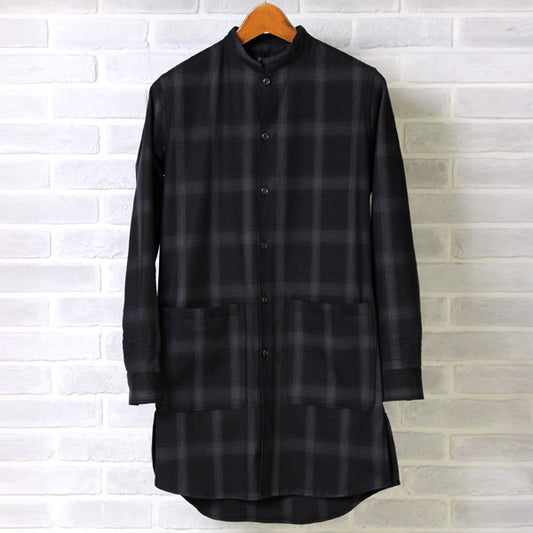  OMBRAY TWILL STRETCH LONG SHIRTS  