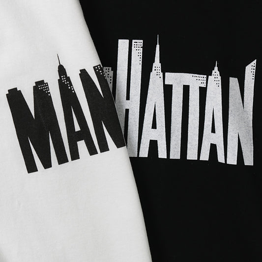  CITY LOGO PRINT TEE MANHATTAN  