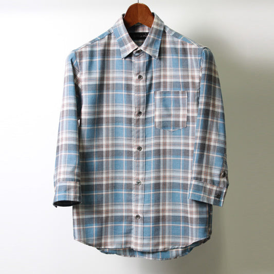  USED LIKE CHECK SHIRTS 7分袖  