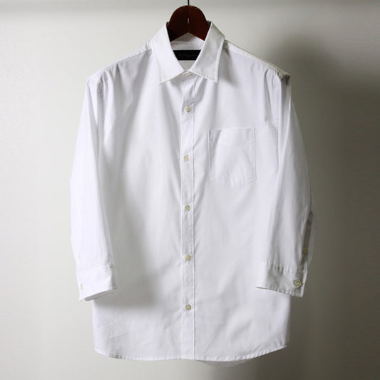  超長綿 PIN OX SHIRTS 7分袖  