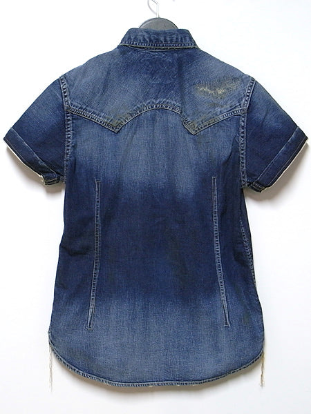 TMT S/SL CRUSH DENIM SHIRT 「Area」