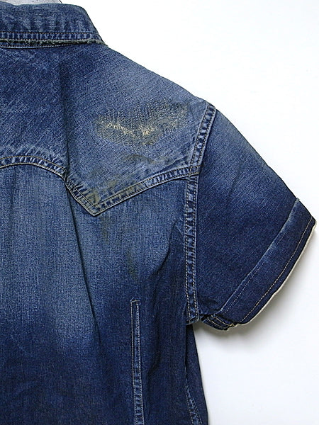 TMT S/SL CRUSH DENIM SHIRT 「Area」