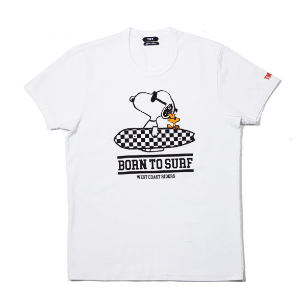 PEANUTSxTMT S/SL 17/1 JERSEY TEE (BORN TO SURF)