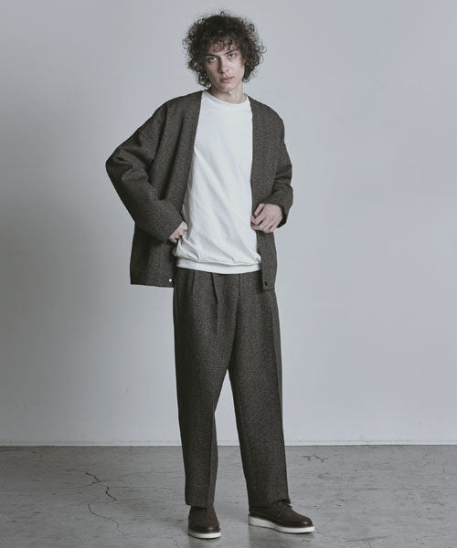 2TUCK COCOON FIT MELANGE WOOL - marka 「Area」