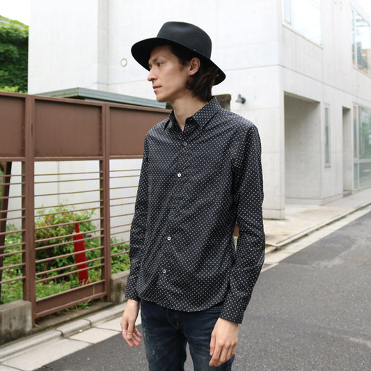  HICOUNT POPLIN ドットシャツ  