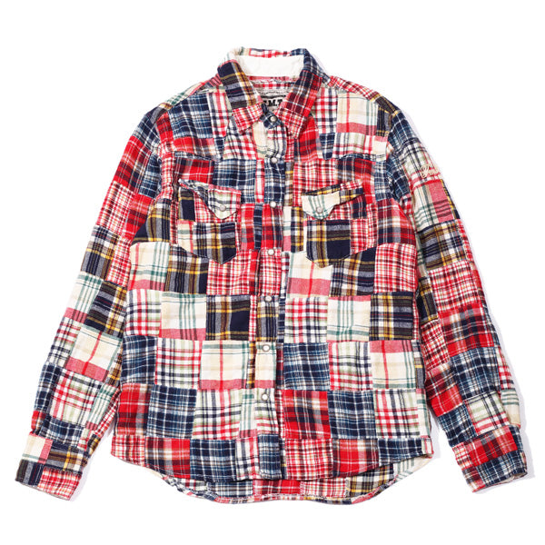 VINTAGE NELCHECK PATCHWORK SHIRTS - TMT 「Area」