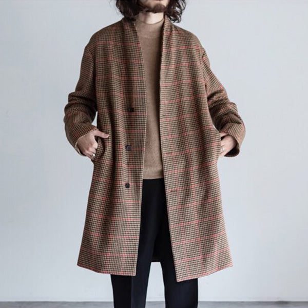 MINIMALIST COAT SHETLAND WOOL GUNCLUB CHECK