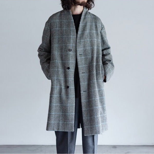 MINIMALIST COAT SHETLAND WOOL GUNCLUB CHECK