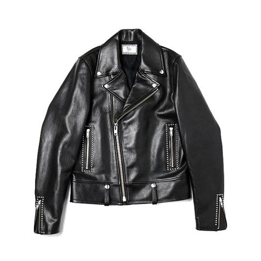  DOUBLE RIDERS STUDS LEATHER JACKET  