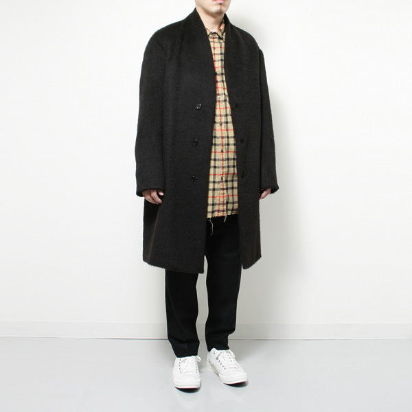 MINIMALIST COAT NATURAL ALPACA W-CLOTH BEAVER - MARKAWARE 「Area」